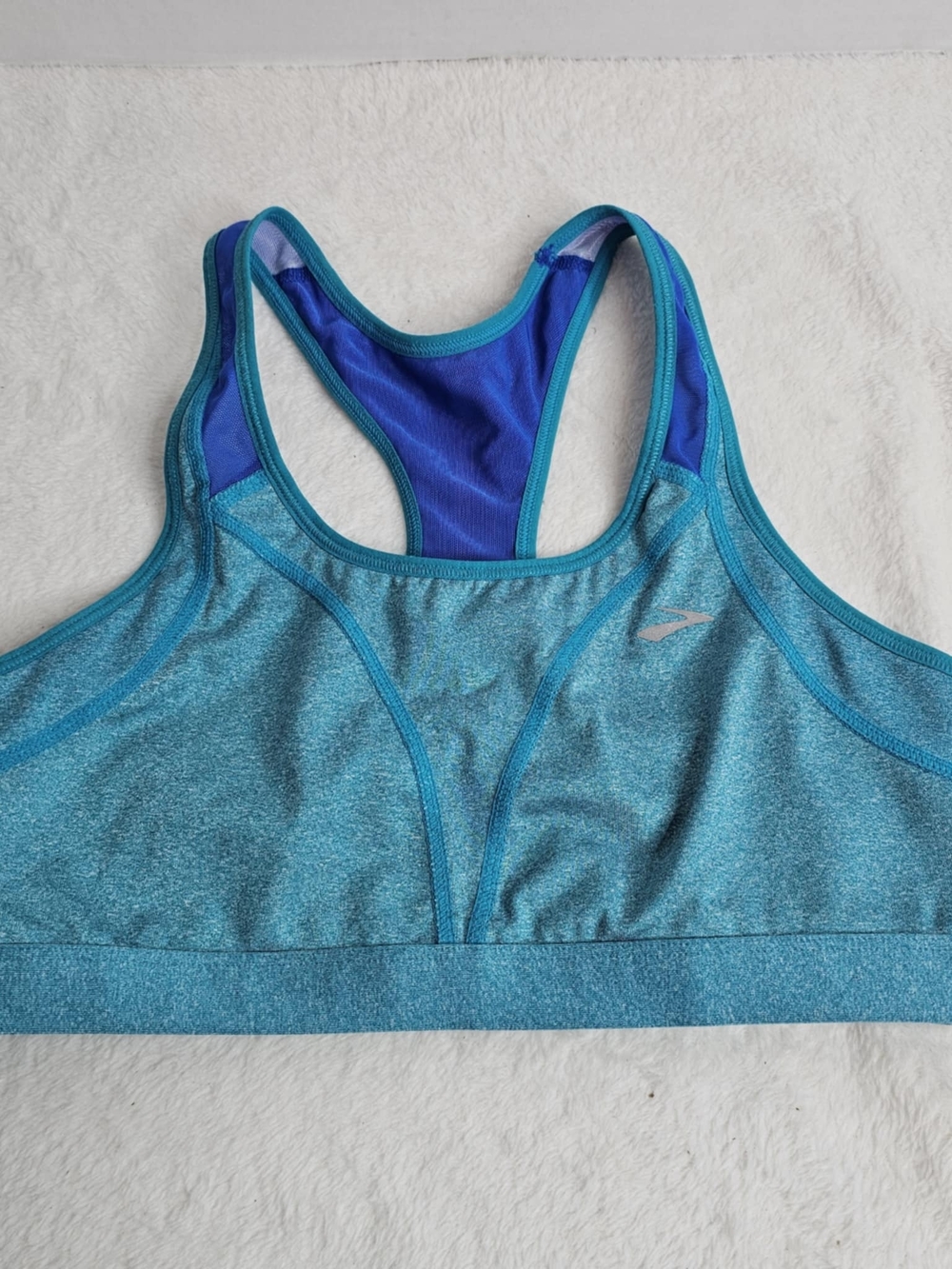 Brooks Teal and Blue Racerback Sports Bra
